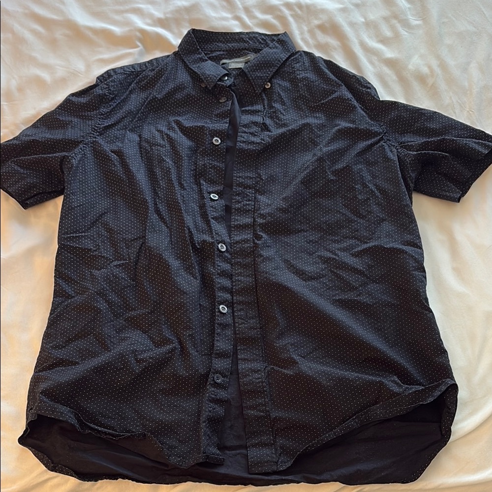 French Connection Black Short Sleeve Shirt